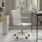 Martha Stewart Taytum Upholstered Office Chair in White/Polished Brass CH-142370-WH-GLD-MS - alternate 9